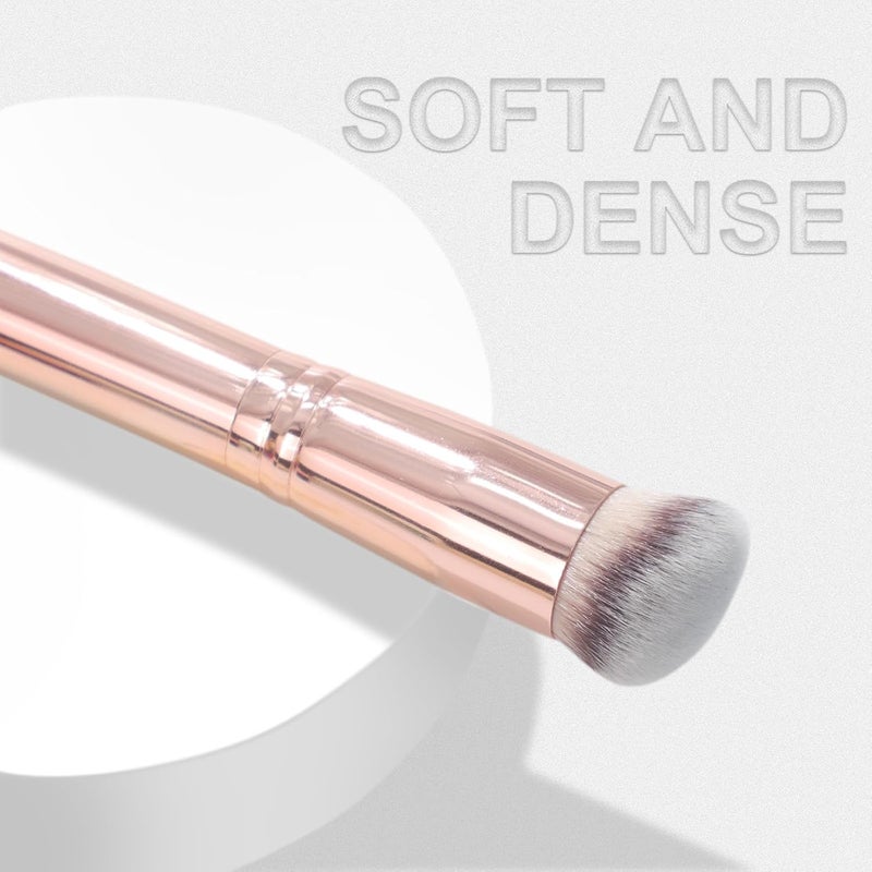 start makers Foundation Concealer Brush, Angled Professional Contour Makeup Brush Soft Dense for Liquid Cream Powder Makeup, Flawless Blending & Coverage, Champagne Gold - Image 3
